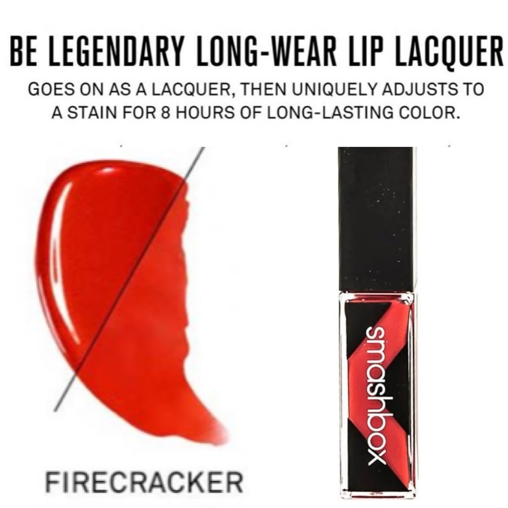 Smashbox Be Legendary Long-Wear Lip Lacquer - Firecracker Red